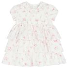 Baby Girls White & Pink Floral Dress Set, 1, hi-res