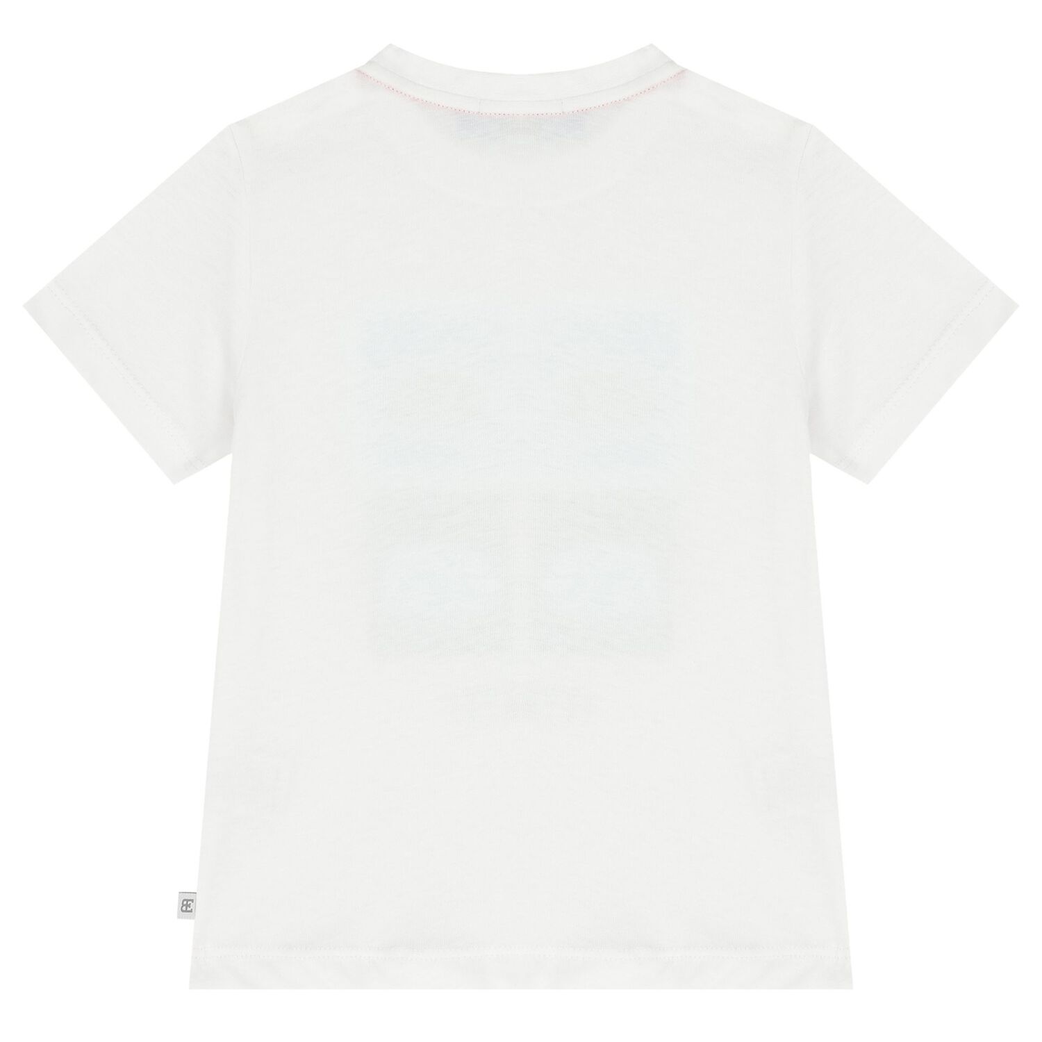 Younger Boys White Logo T-Shirt, 1, hi-res