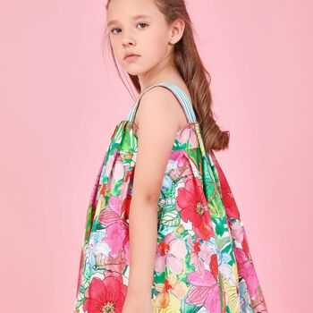 Girls Multicolor Floral Dress