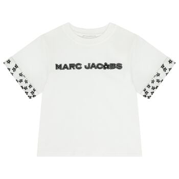 Girls White Logo Floral T-Shirt