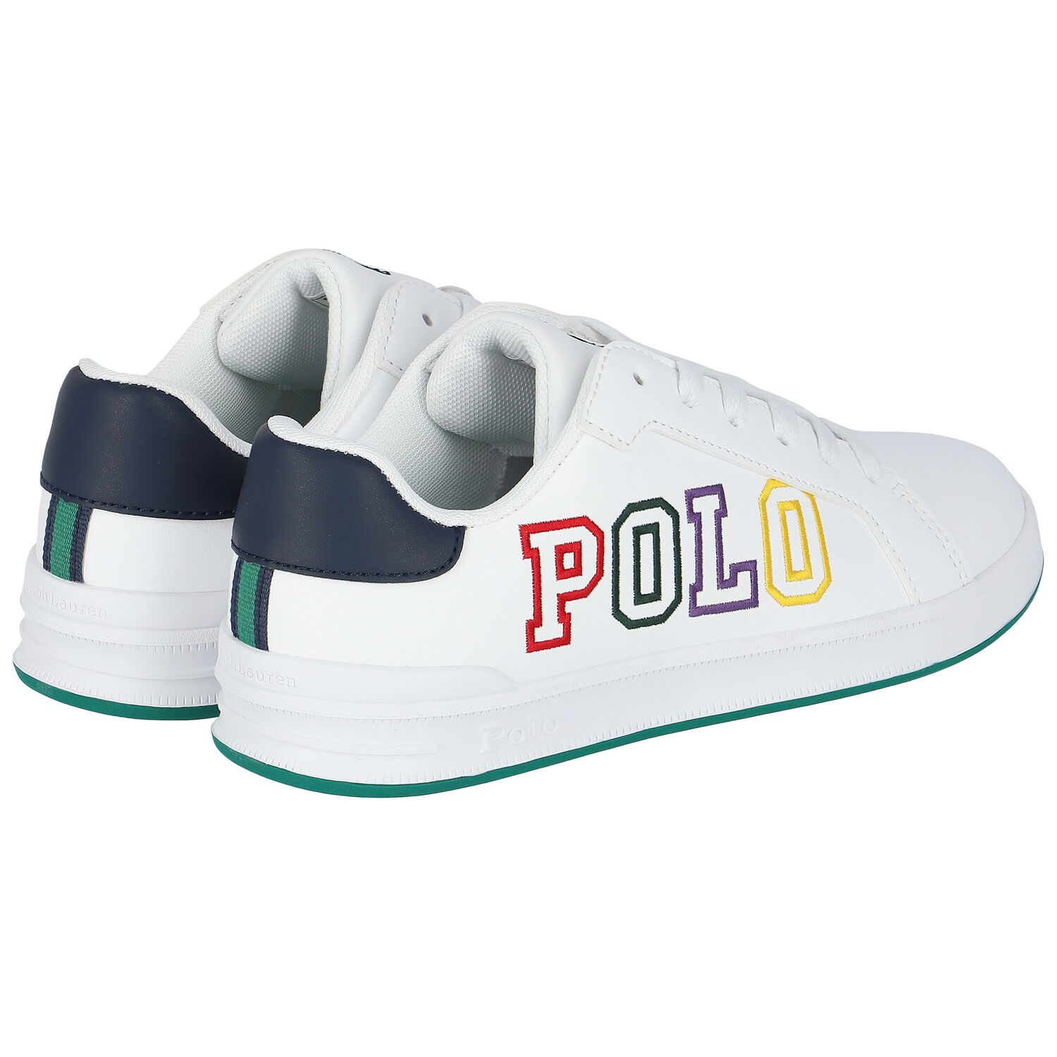 Boys White Logo Trainers, 1, hi-res image number null