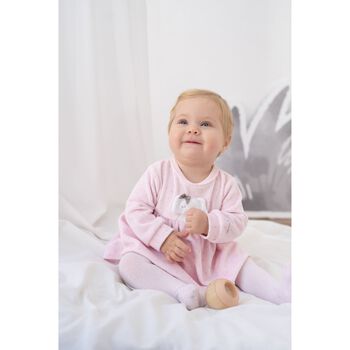 Baby Girls Pink Elephant Dress Set