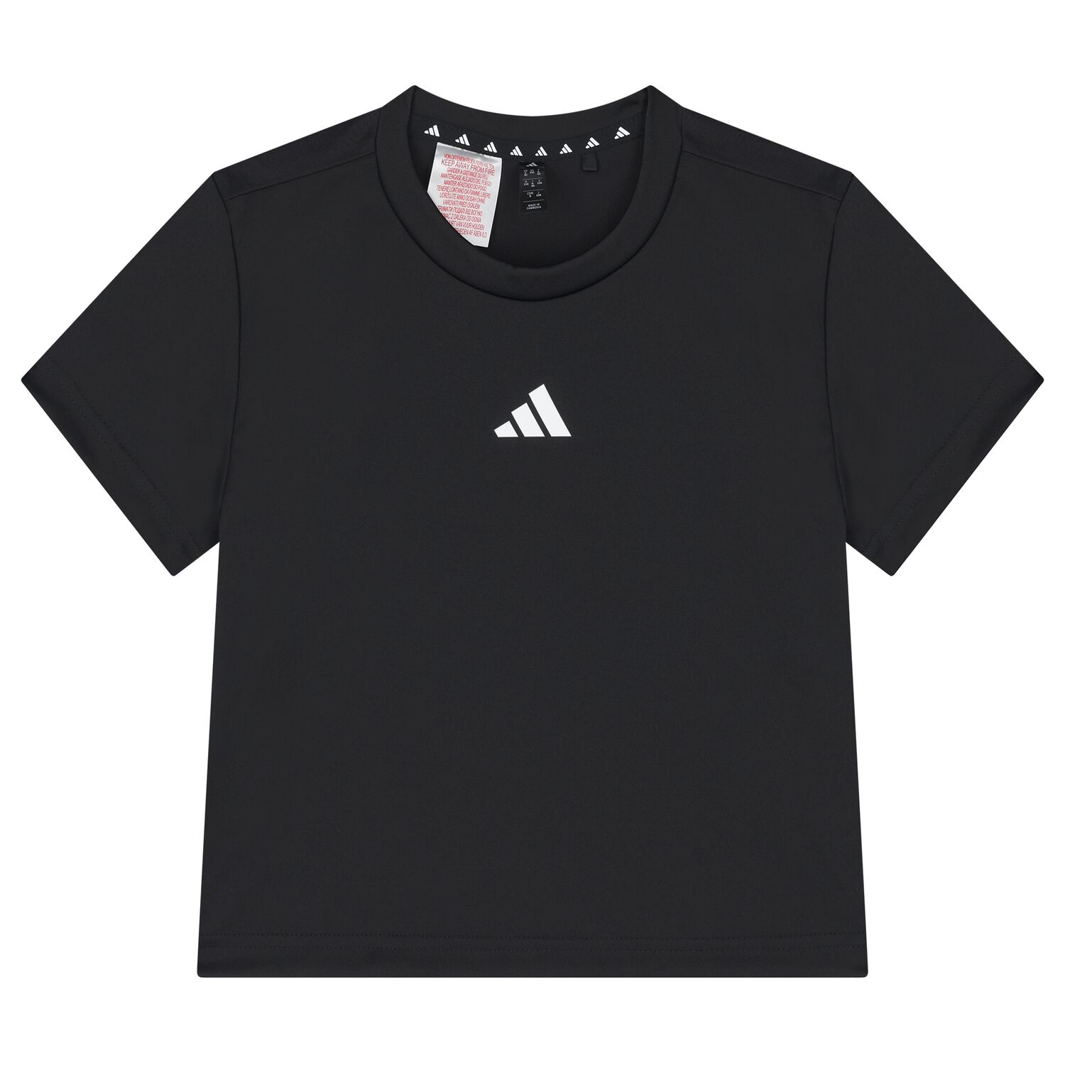Girls Black Logo T-Shirt , 1, hi-res