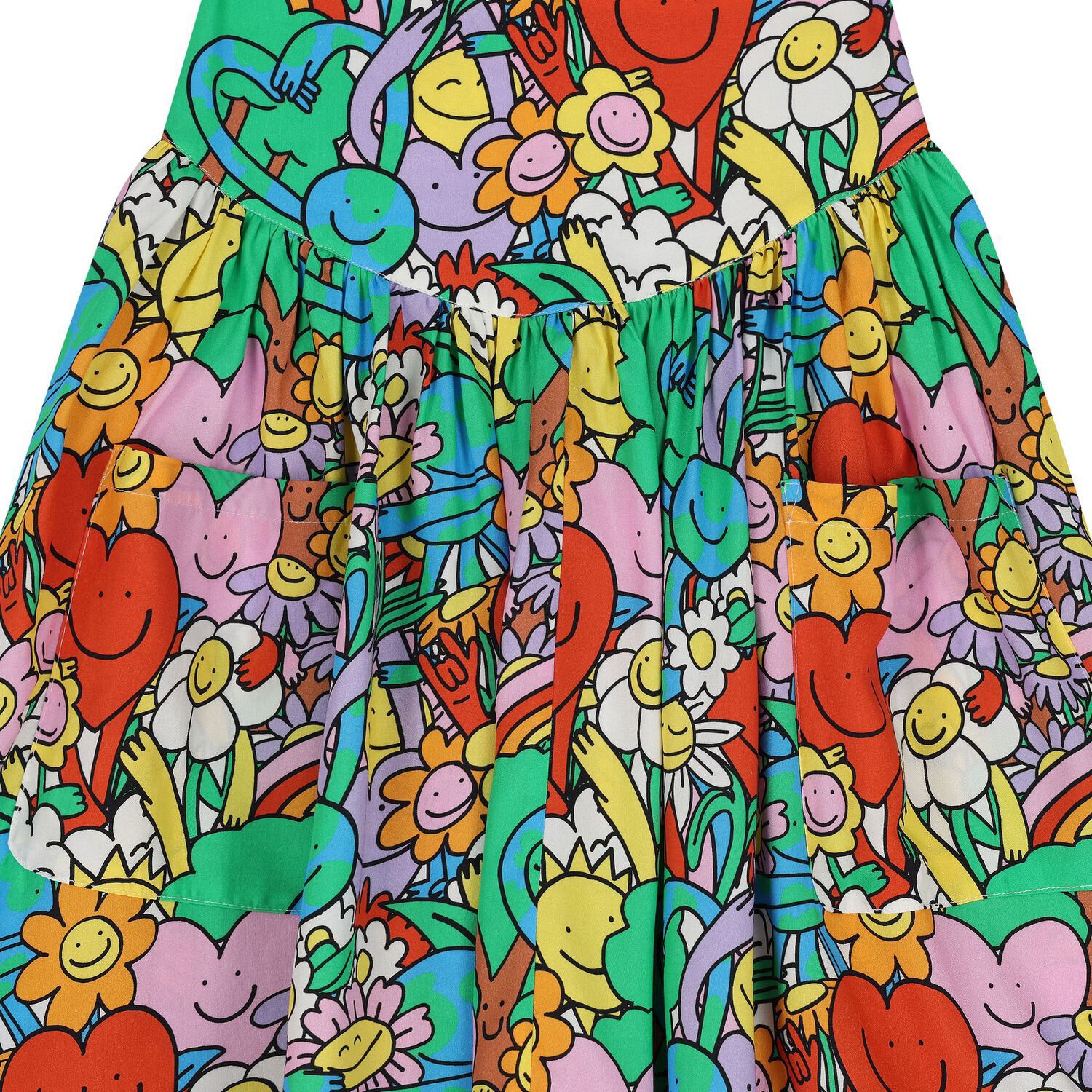 Girls Multi-Coloured Planet Earth & Friends Skirt, 1, hi-res