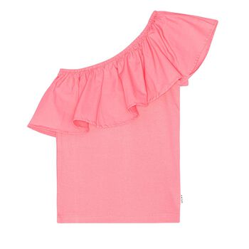 Girls Pink Ruffle Rebecca Top