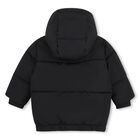 Younger Boys Black Logo Puffer Jacket, 1, hi-res
