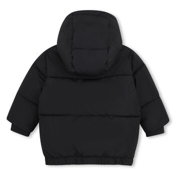 Younger Boys Black Logo Puffer Jacket