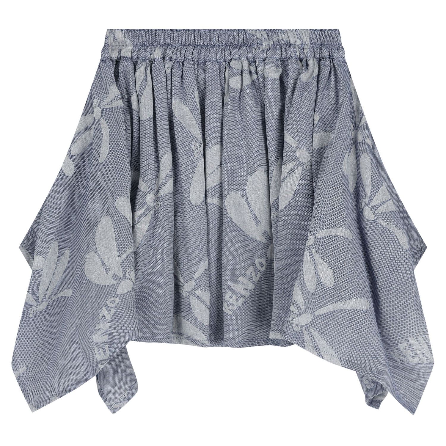 Girls Blue Dragonflies Skirt, 1, hi-res