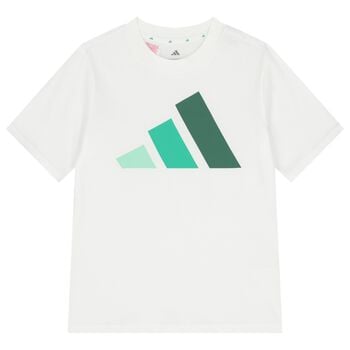 White & Green Logo T-Shirt