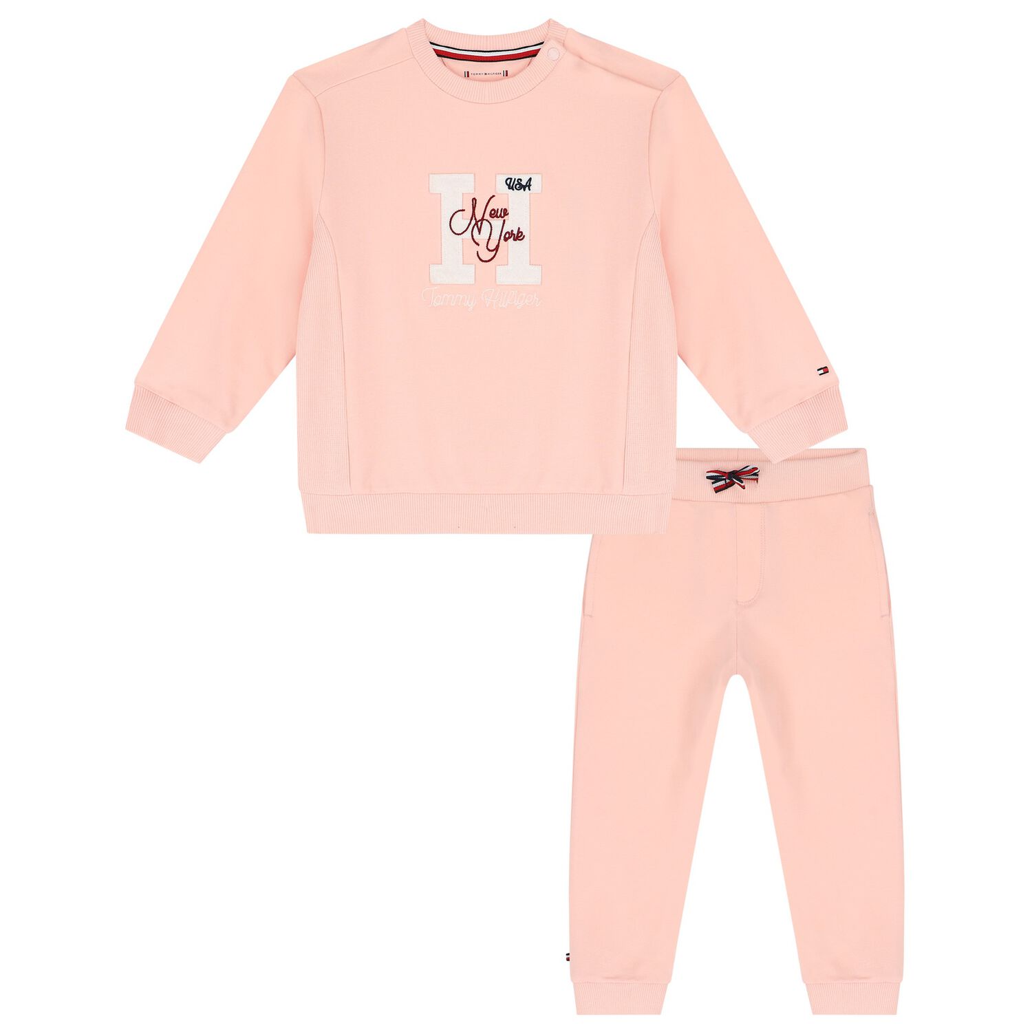 Baby Girls Pink Logo Tracksuit, 1, hi-res image number null