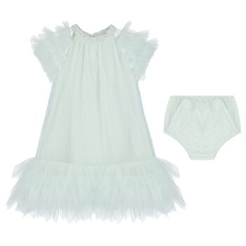 Baby Girls Aqua Tulle Dress Set