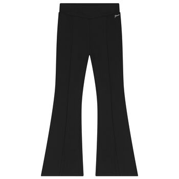 Girls Black Flared Jeggings