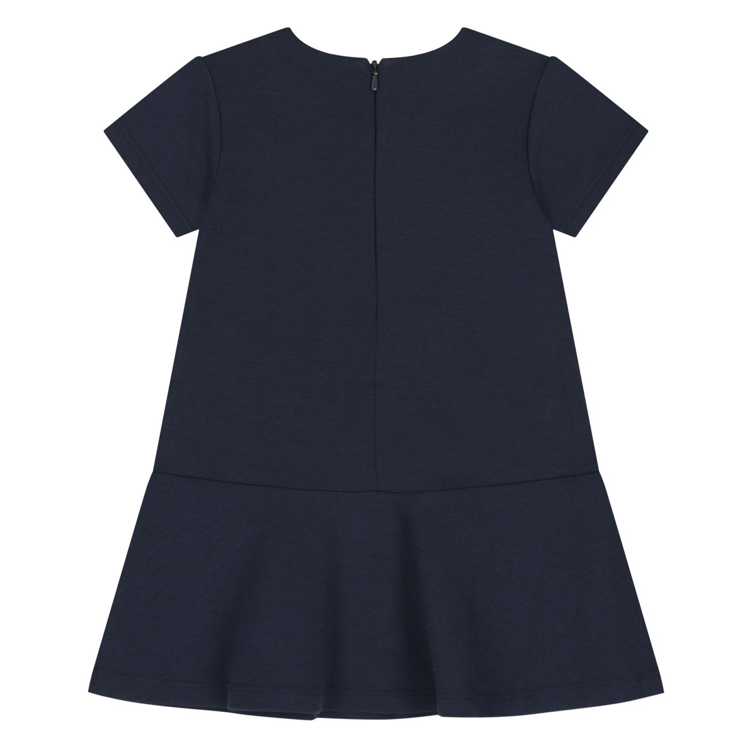 Younger Girls Navy BLue & Gold Logo Dress, 2, hi-res