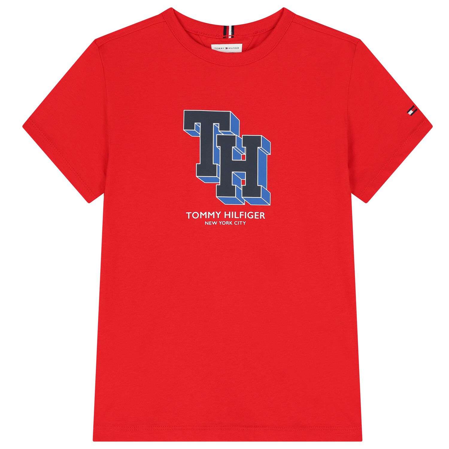 Boys Red Logo T-Shirt, 4, hi-res