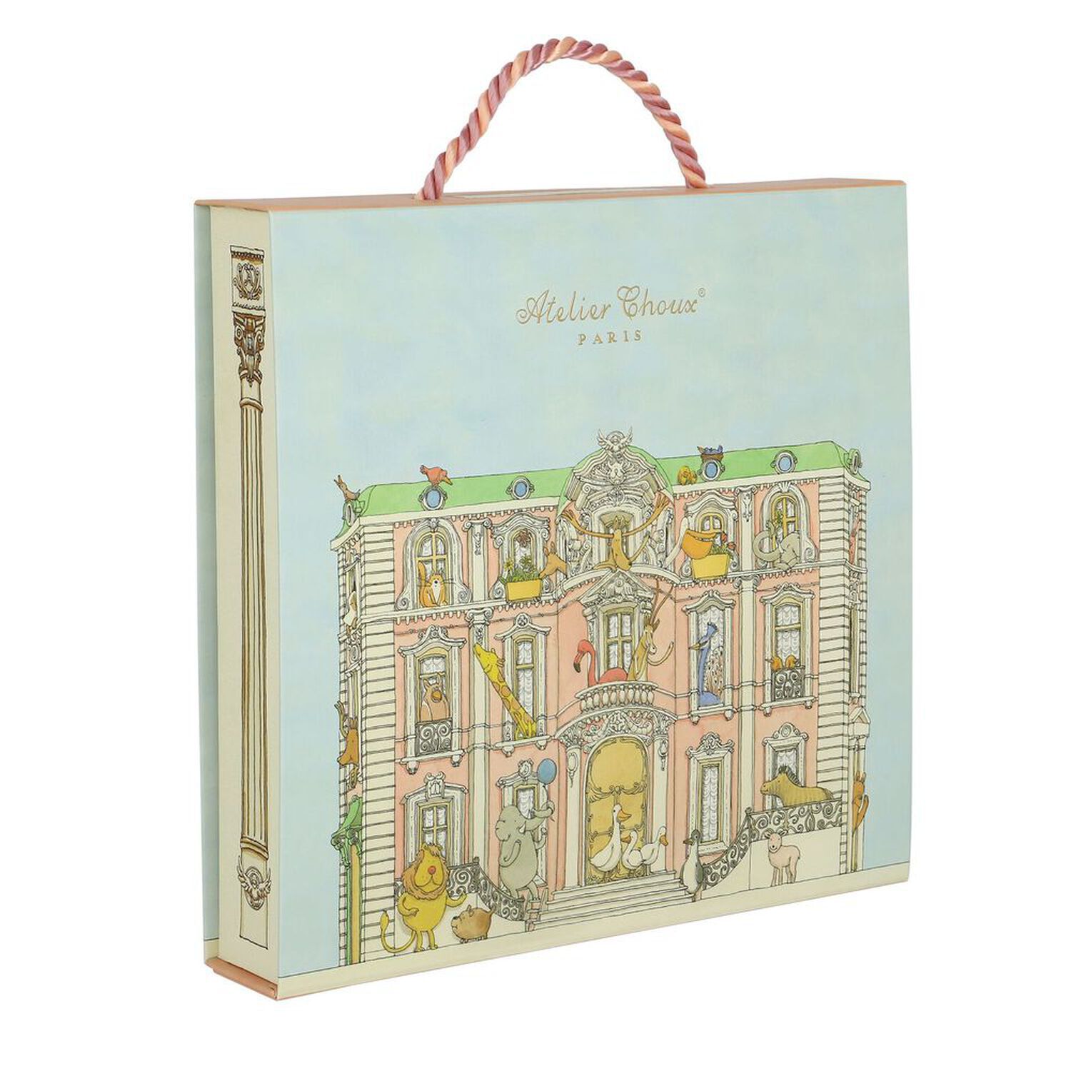 طقم هدية أفرول بنات باللون العاجى والوردى, 1, hi-res