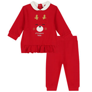 Baby Girls Red Tracksuit