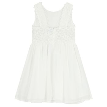 Girls White Lace Dress