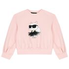 Girls Pink Choupette Logo Sweatshirt, 2, hi-res