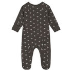 Grey Logo Babygrow, 1, hi-res