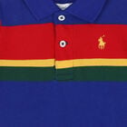 Baby Boys Multi-Colored Striped Logo Romper, 1, hi-res