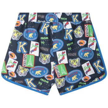 Boys Navy Blue Logo Swim Shorts