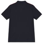 Boys Navy Blue Logo Polo Shirt, 1, hi-res