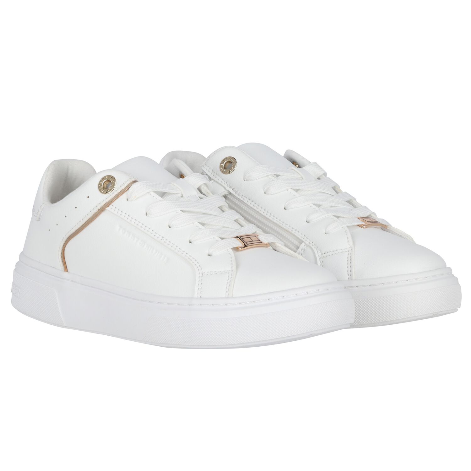 White Logo Trainers, 1, hi-res