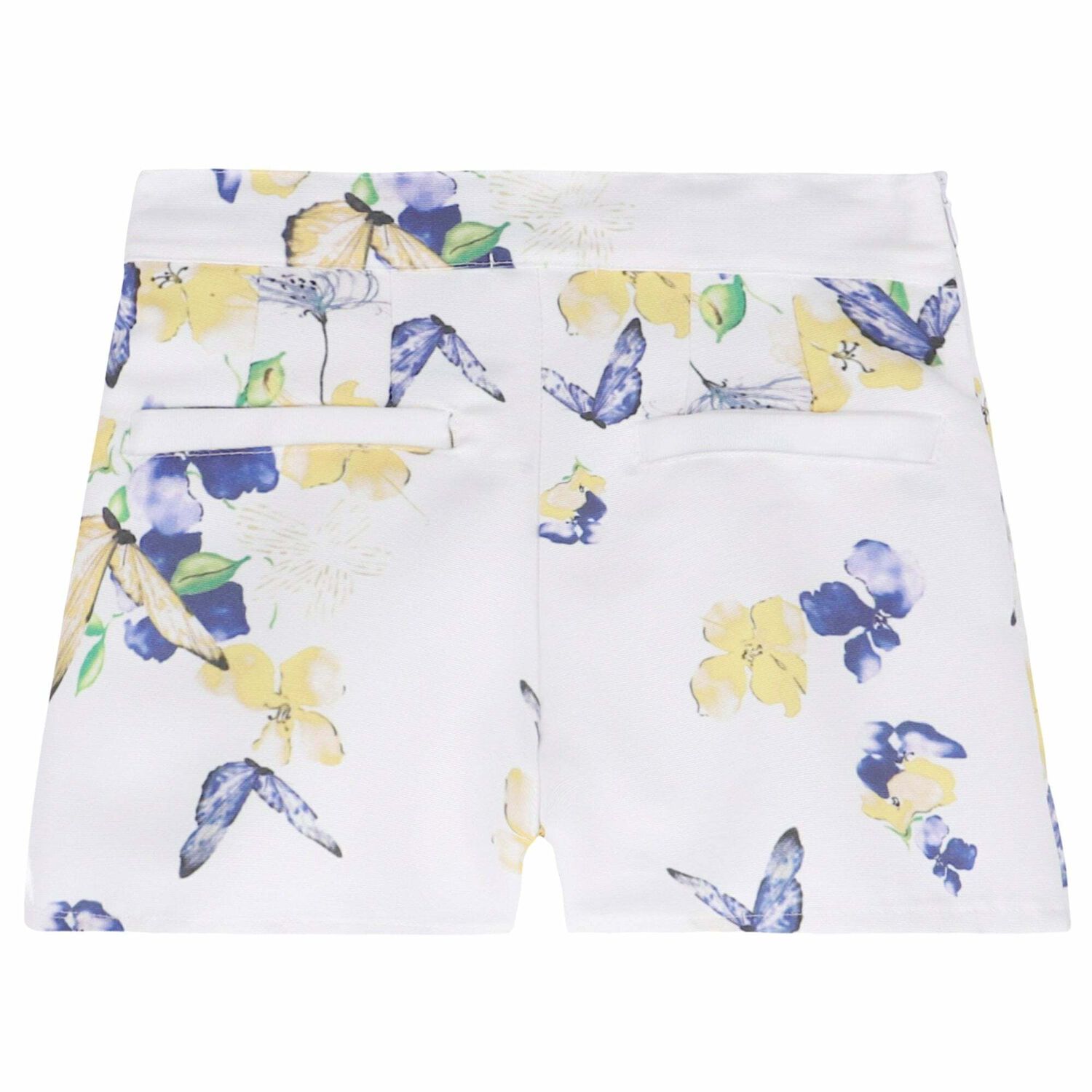 Girls White Printed Shorts, 1, hi-res