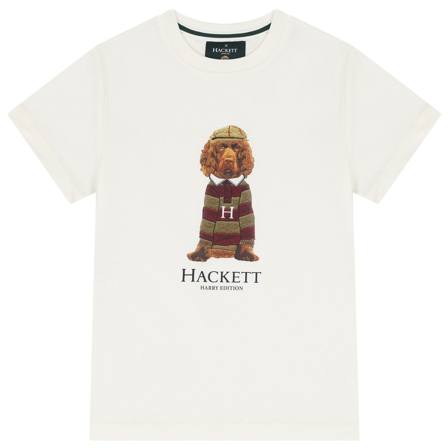 Boys Ivory Harry Logo T-Shirt, 3, hi-res