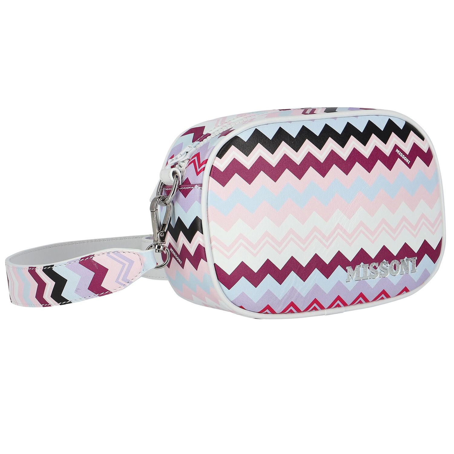 Girls Purple & Pink Logo Zigzag Shoulder Bag, 1, hi-res image number null