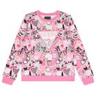 Girls Pink Logo Swearshirt, 1, hi-res