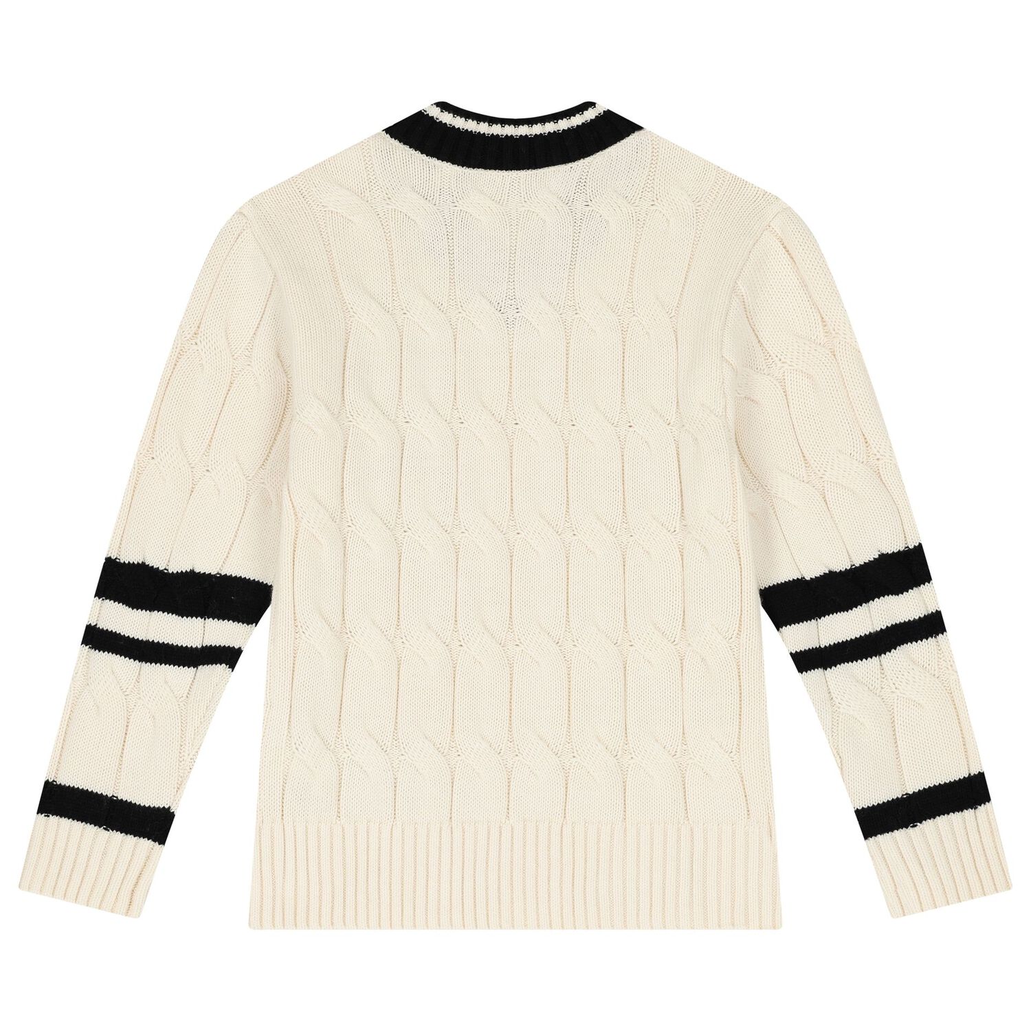Girls Ivory Logo Knitted Jumper, 1, hi-res