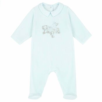 Baby Blue Embroidered Babygrow