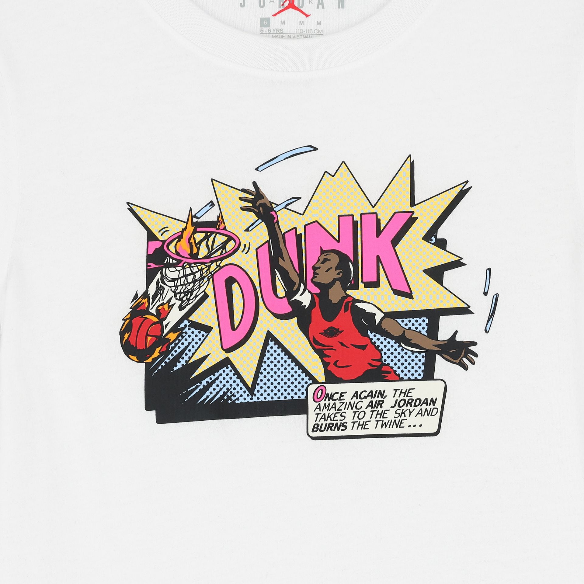 Nike Kids White Air Jordan Comics T-Shirt | Junior Couture