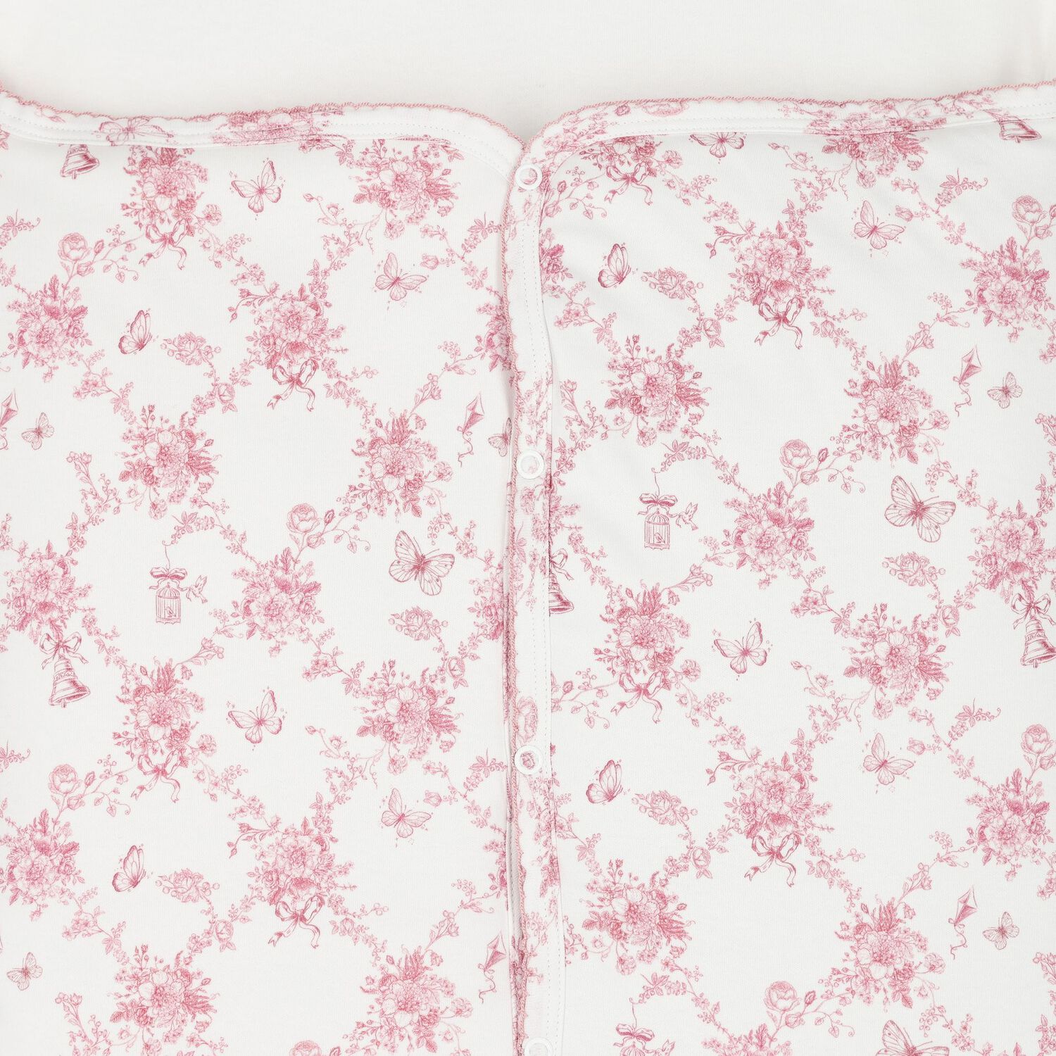 Baby Girls White & Pink Floral & Butterflies Nest, 1, hi-res image number null