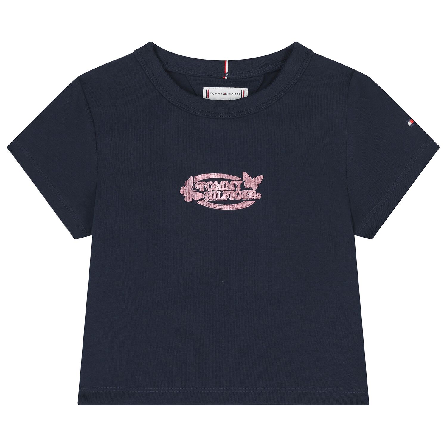 Girls Navy Blue Logo T-Shirt, 1, hi-res image number null