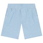 Boys Blue Logo Shorts, 1, hi-res