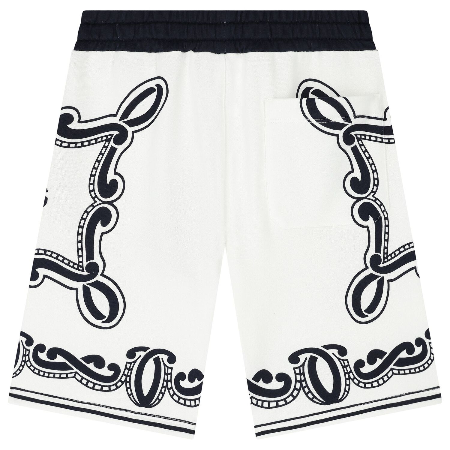 Boys Ivory & Navy Blue Bandana Shorts, 1, hi-res image number null