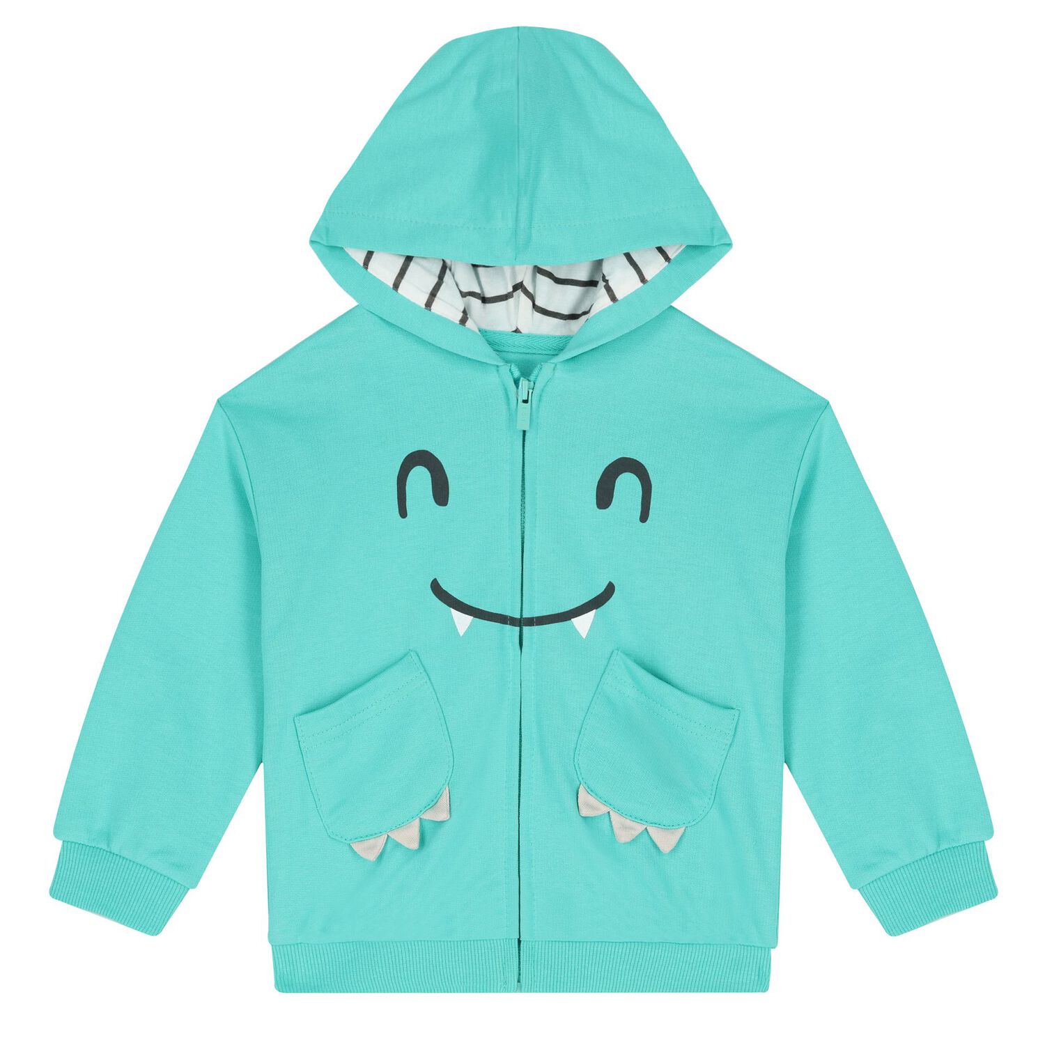 طقم رياضي للأولاد الصغار بطبعة ديناصور باللون العاجي والأخضر والأبيض, 1, hi-res