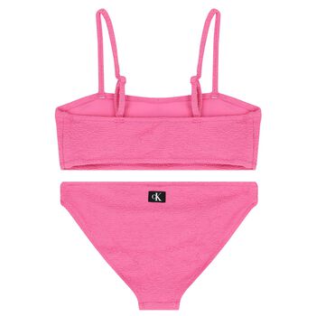 Girls Pink Logo Bikini