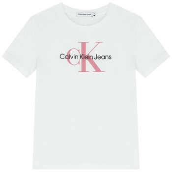 Girls White Logo T-Shirt