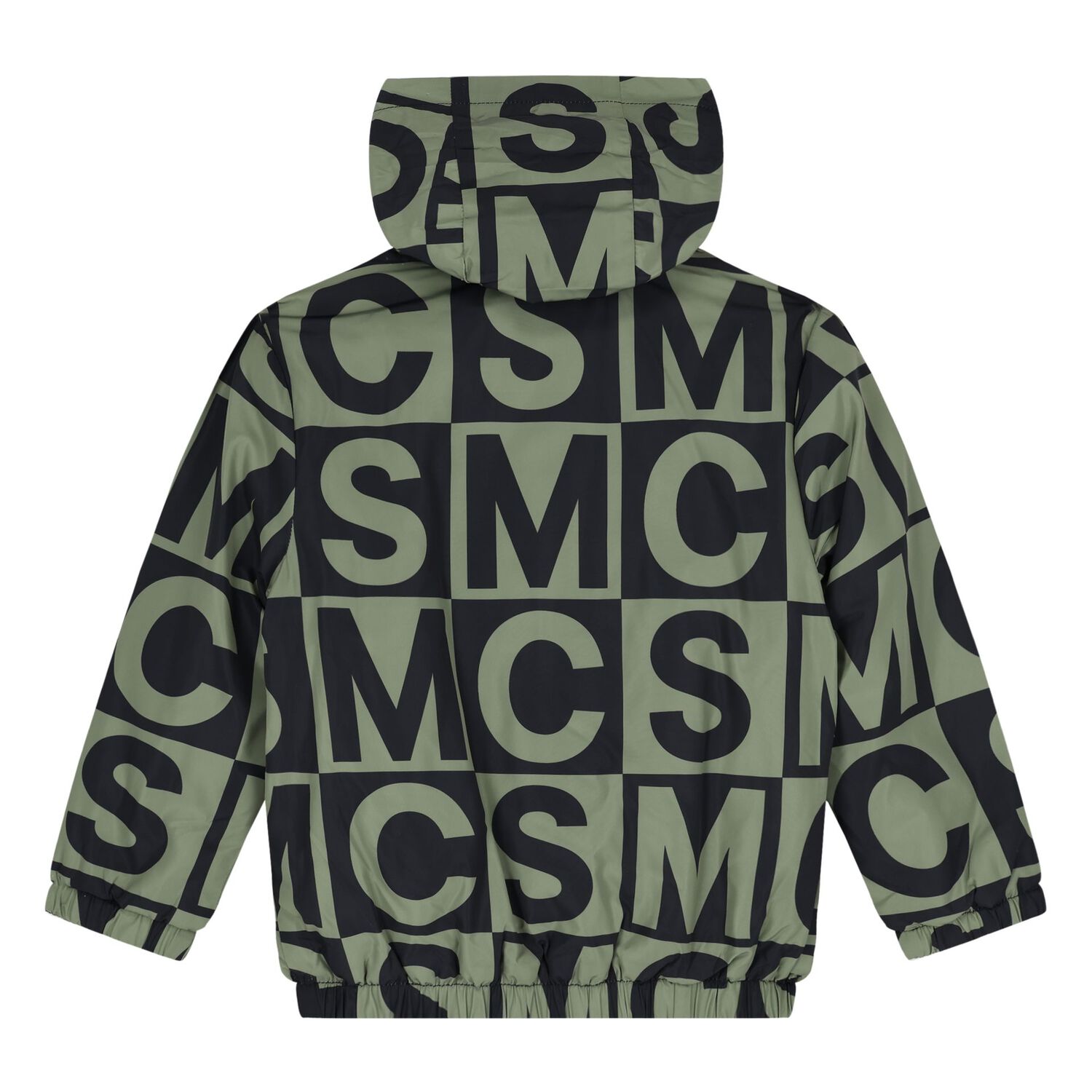 Boys Green & Black Logo Puffer Jacket, 1, hi-res image number null
