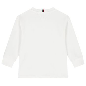 Boys White Long Sleeve Top