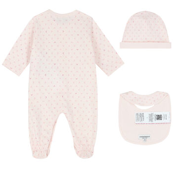 Pink Logo Babygrow Gift Set