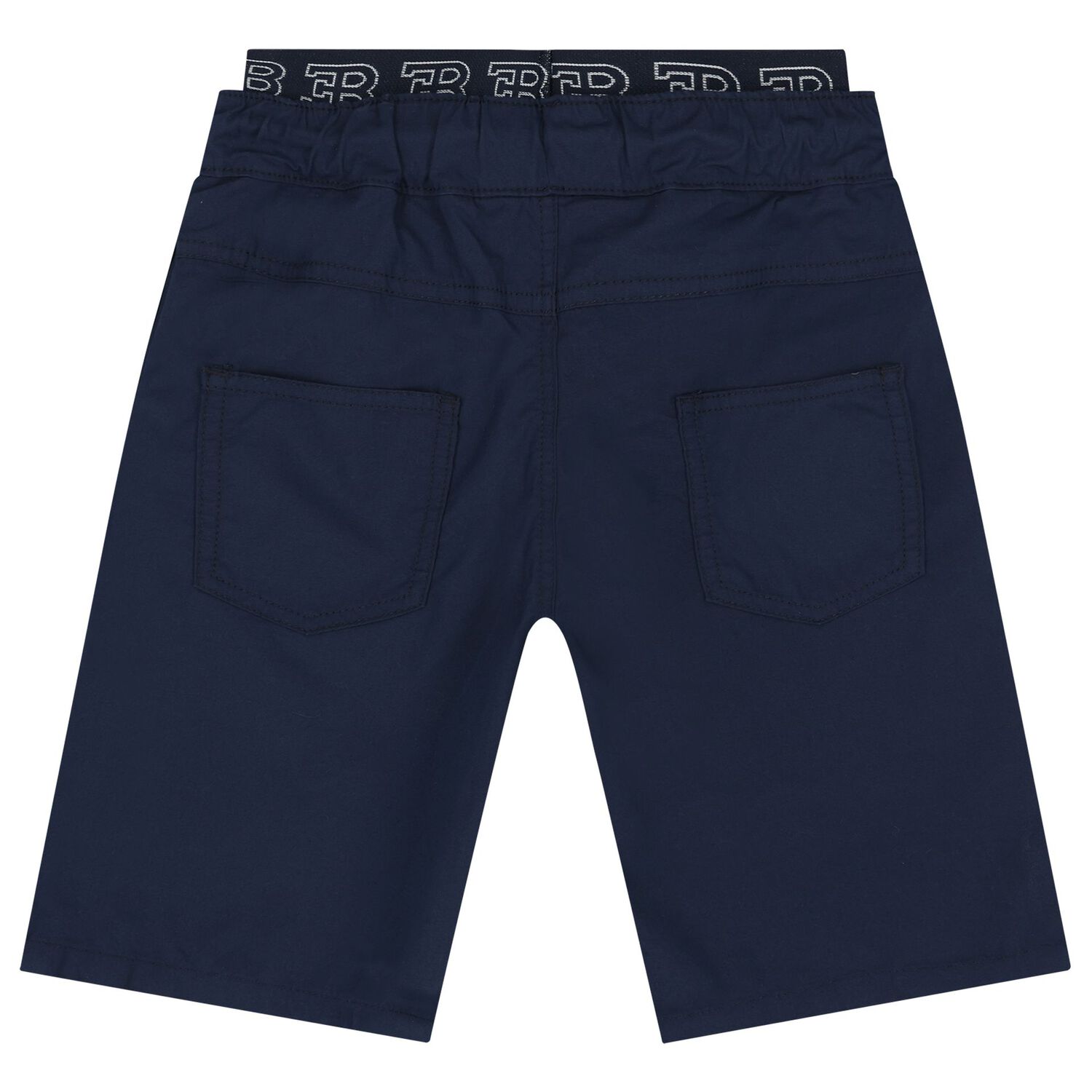Boys Navy Blue Logo Shorts, 1, hi-res