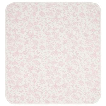 Baby Girls Pink & Ivory Toile De Jouy Blanket