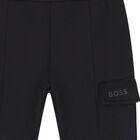 Younger Boys Black Logo Joggers, 1, hi-res