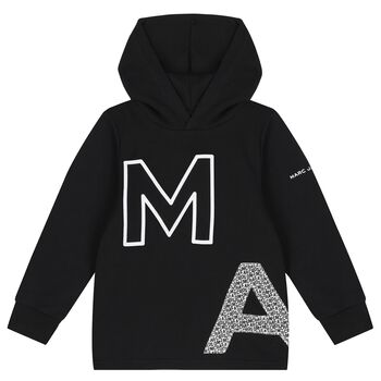 Boys Black Hooded Top