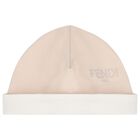 Beige & Ivory Logo Babygrow Gift Set, 1, hi-res