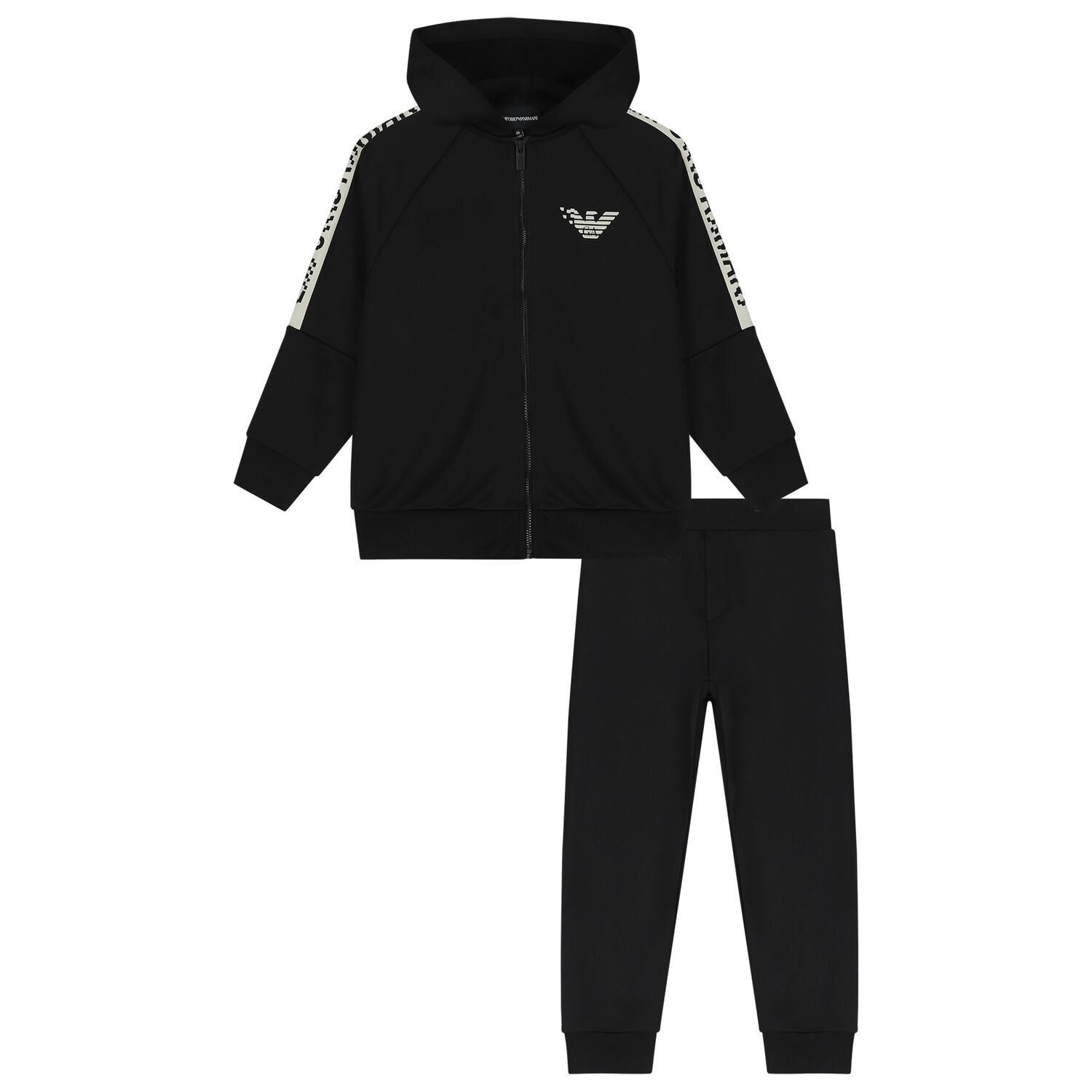 Boys Black Logo Tracksuit, 1, hi-res image number null